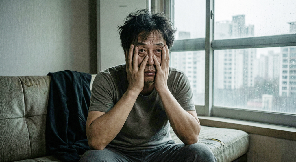 좌절하는 현대 한국인의 모습