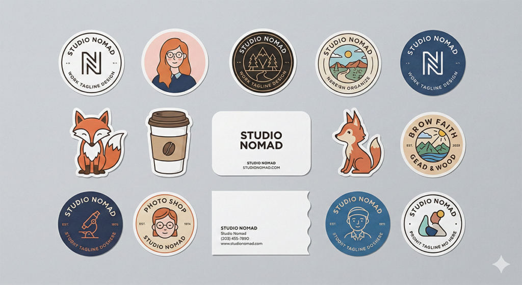 동그라미, 캐릭터 등 원하는 모양대로 종이를 잘라내는 톰슨(도무송, Die-cutting) 후가공 스티커 모음