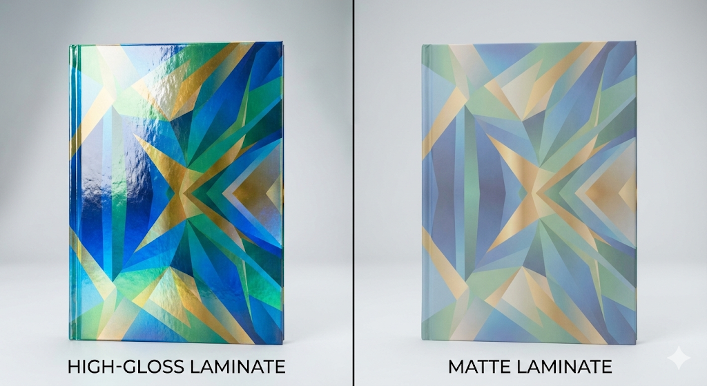 표면에 화려한 광택과 반짝임을 더해주는 인쇄물 코팅(Coating) 후가공 처리 예시