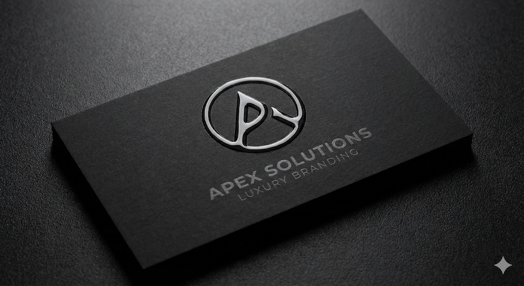 무광 배경 명함에 로고 부분만 반짝이게 강조하는 부분 UV 코팅(Spot UV) 효과